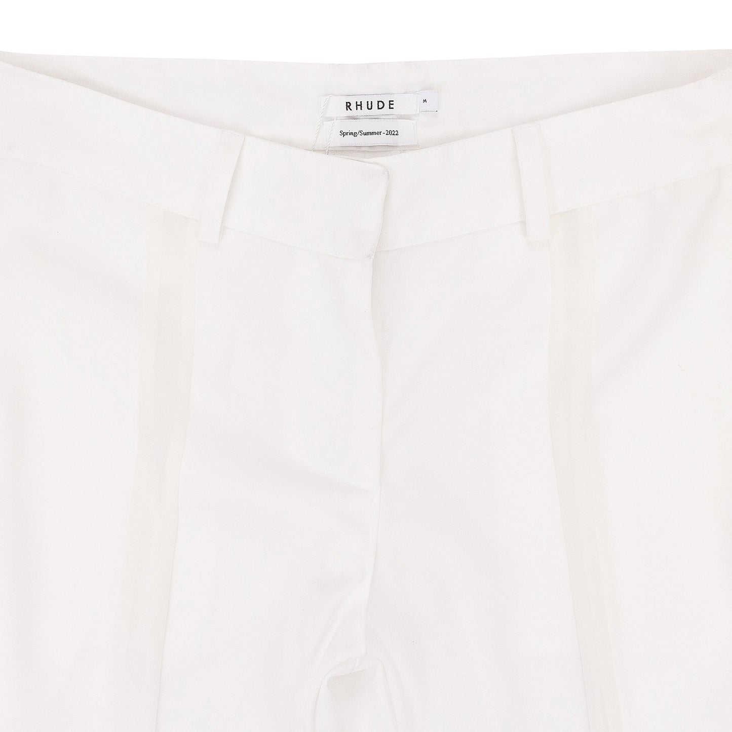 WHITE LOW WAISTED TROUSERS