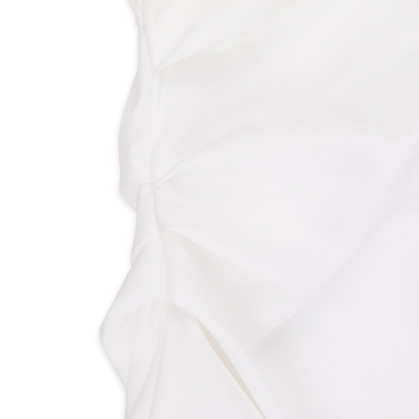 WHITE ASYMMETRICAL DRAPED BLOUSE