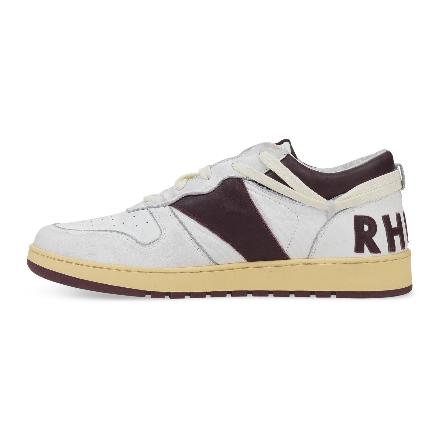 WHITE/MAROON RHECESS LOW SNEAKERS