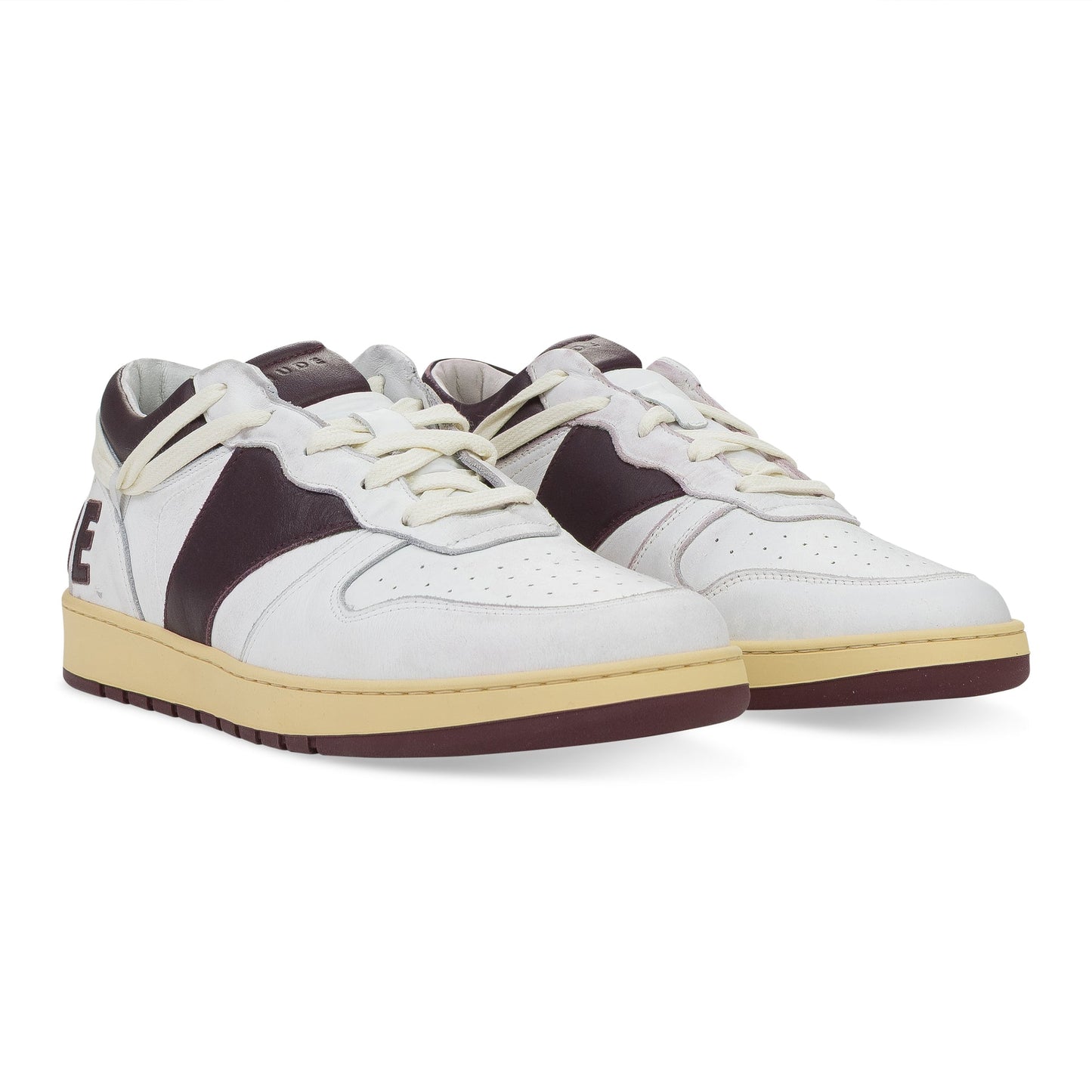 WHITE/MAROON RHECESS LOW SNEAKERS