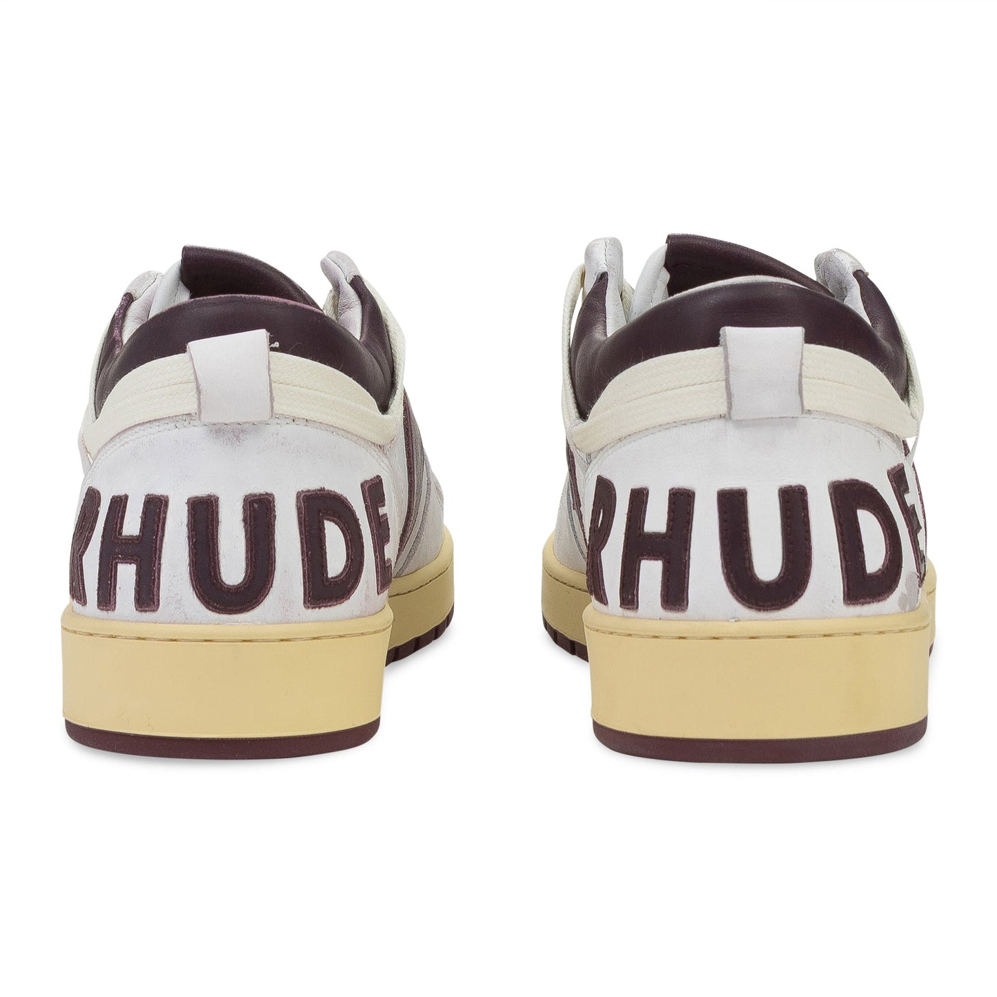 WHITE/MAROON RHECESS LOW SNEAKERS