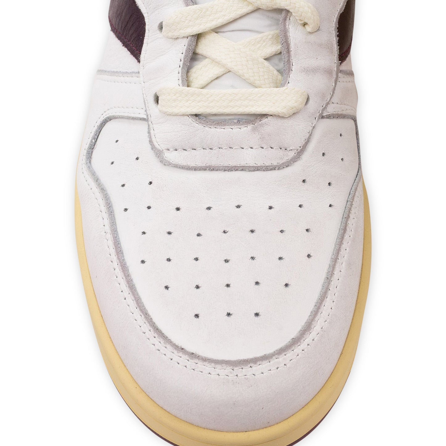 WHITE/MAROON RHECESS LOW SNEAKERS