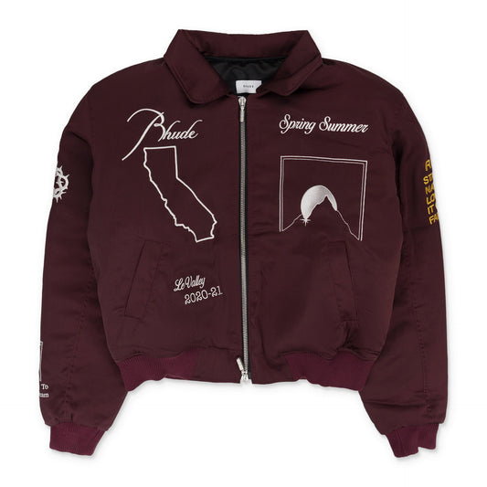 MAROON SIGNAL BOMBER