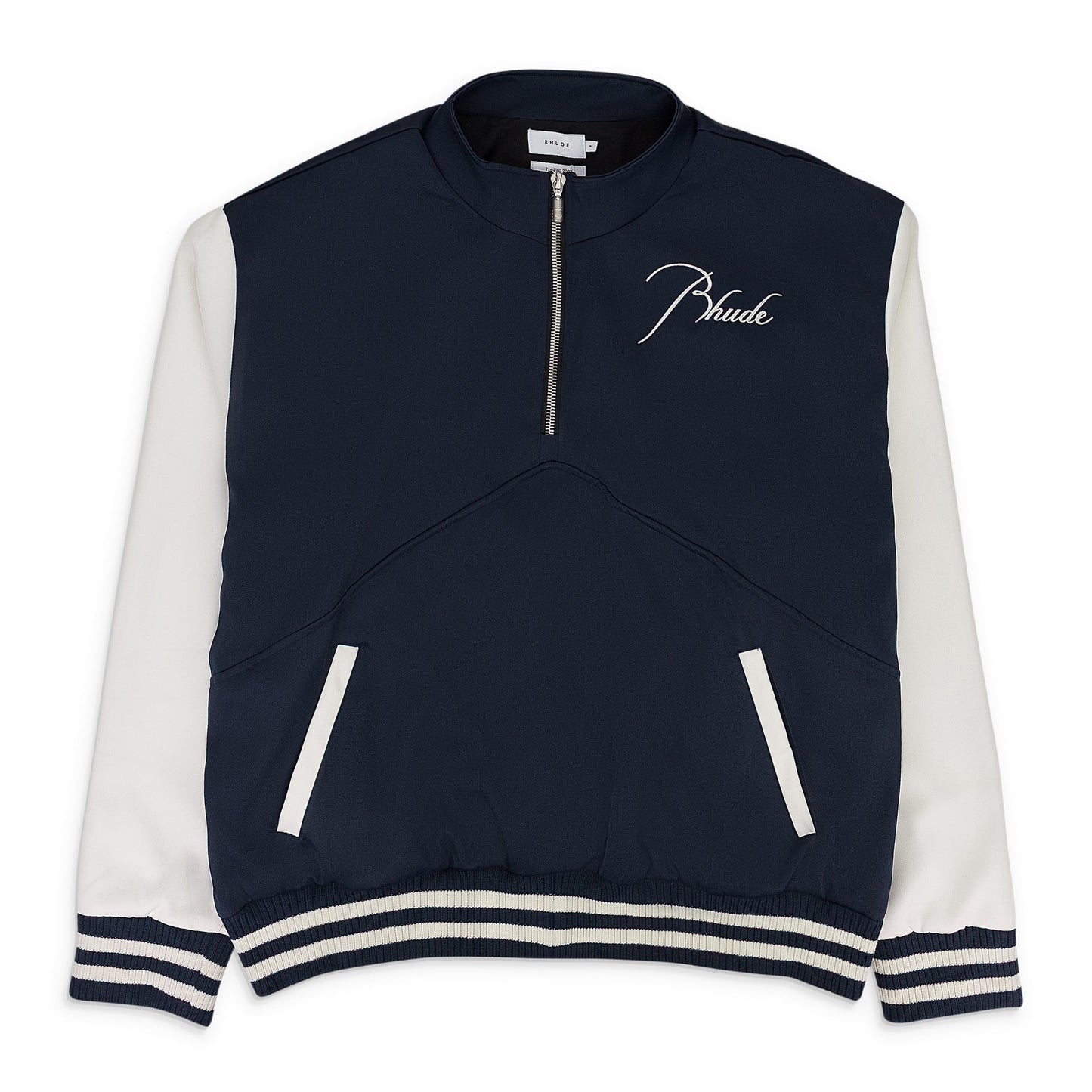 NAVY/WHITE VARSITY PULLOVER SWEATER