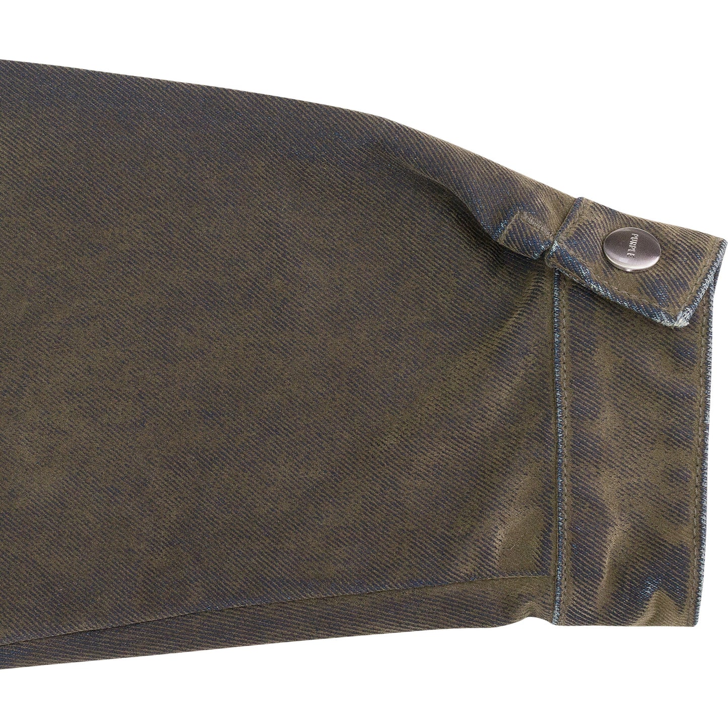 LS FLOCKED SHIRT JACKET GREEN DENIM JACKETS