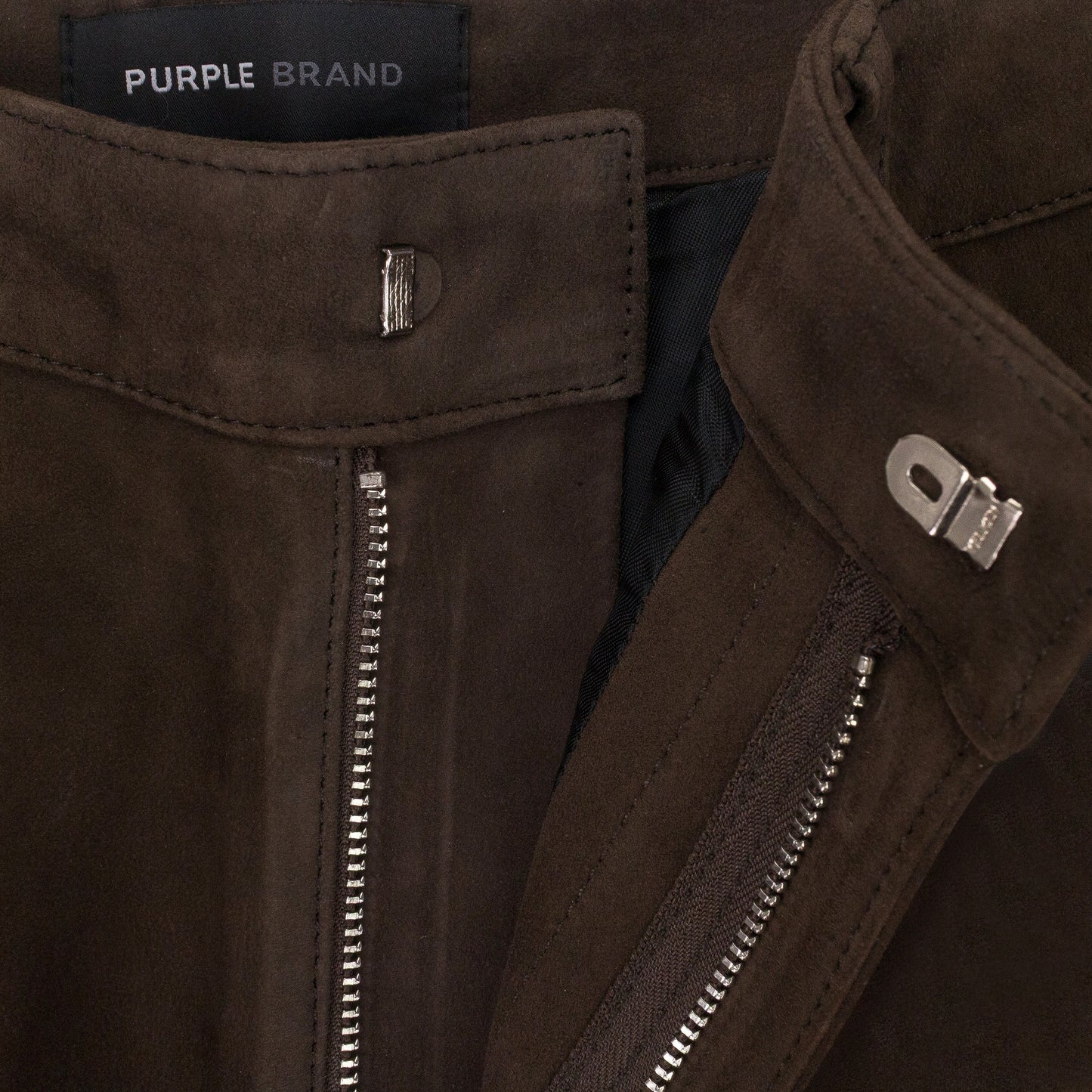 SUEDE ZIP CARGO PANT BROWN CARGO PANTS