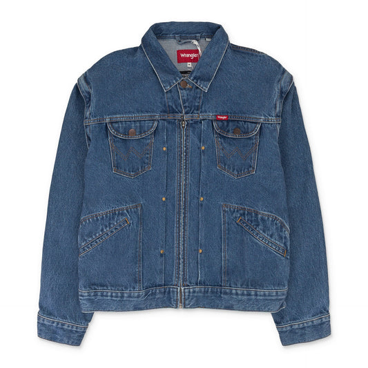 BLUE ZIPPER DENIM JACKET