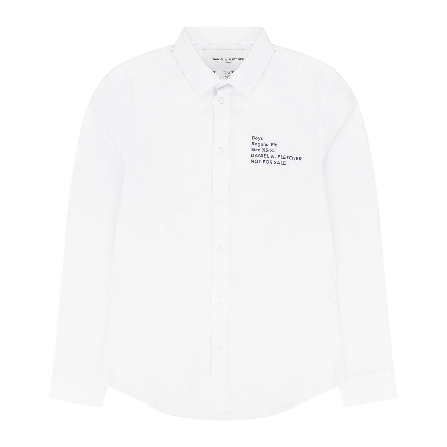 WHITE NOT FOR SALE BUTTON-DOWN SHIRT