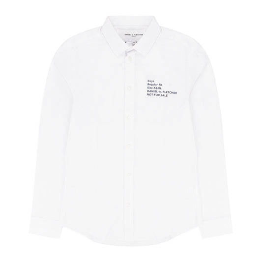 WHITE NOT FOR SALE BUTTON-DOWN SHIRT