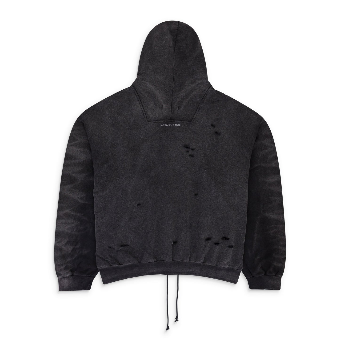 BLACK MIXED PRINTED VINTAGE HOODIE
