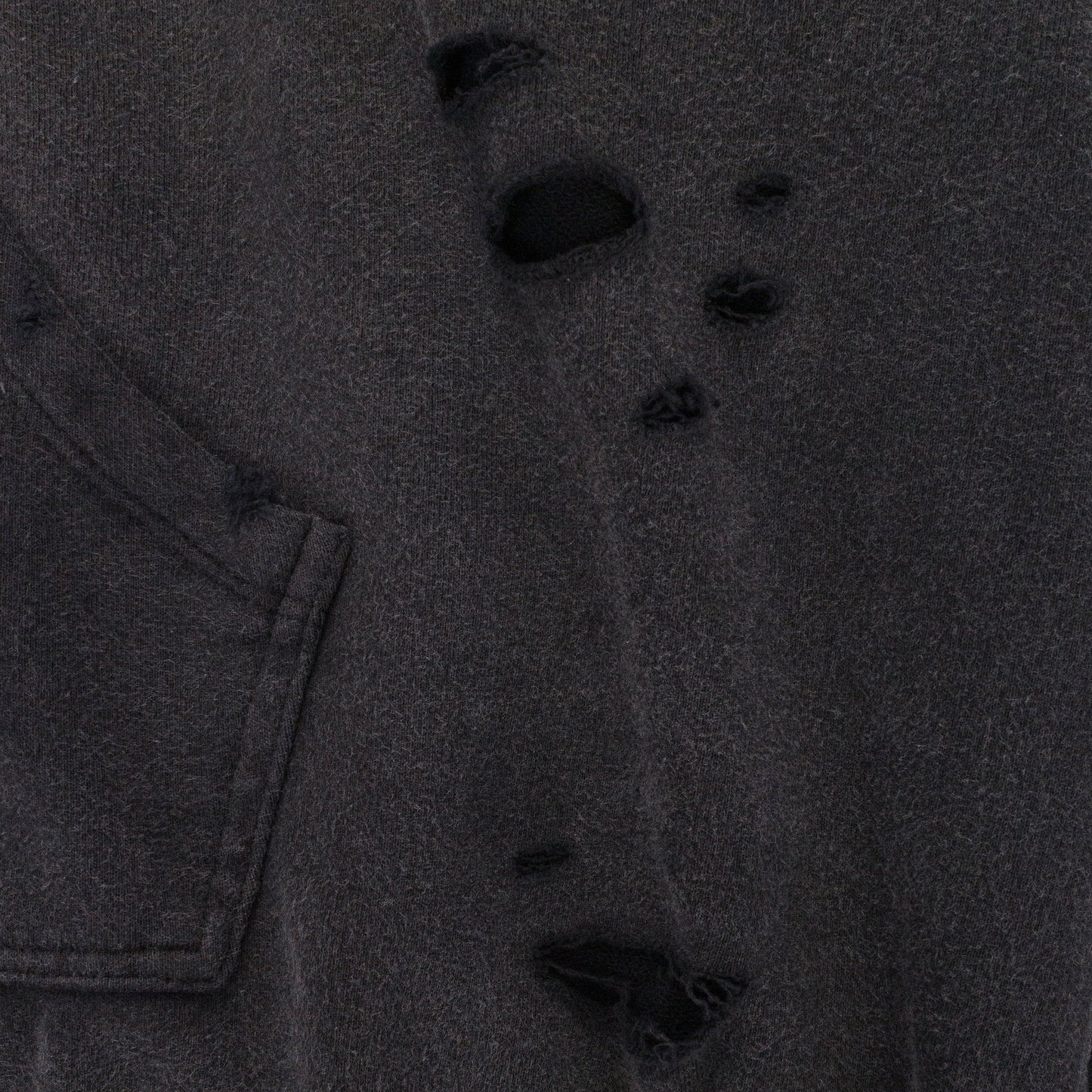 BLACK MIXED PRINTED VINTAGE HOODIE