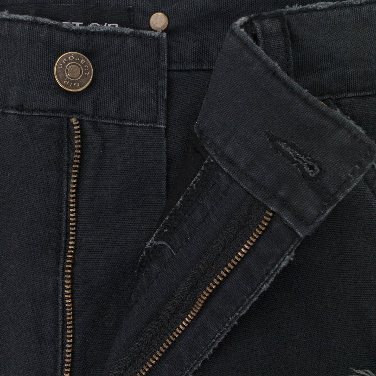 BLACK DISTRESSED PATCH WORK SWEATPANTS