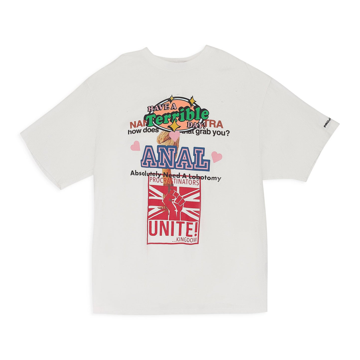 WHITE MIXED PRINTED VINTAGE T-SHIRT