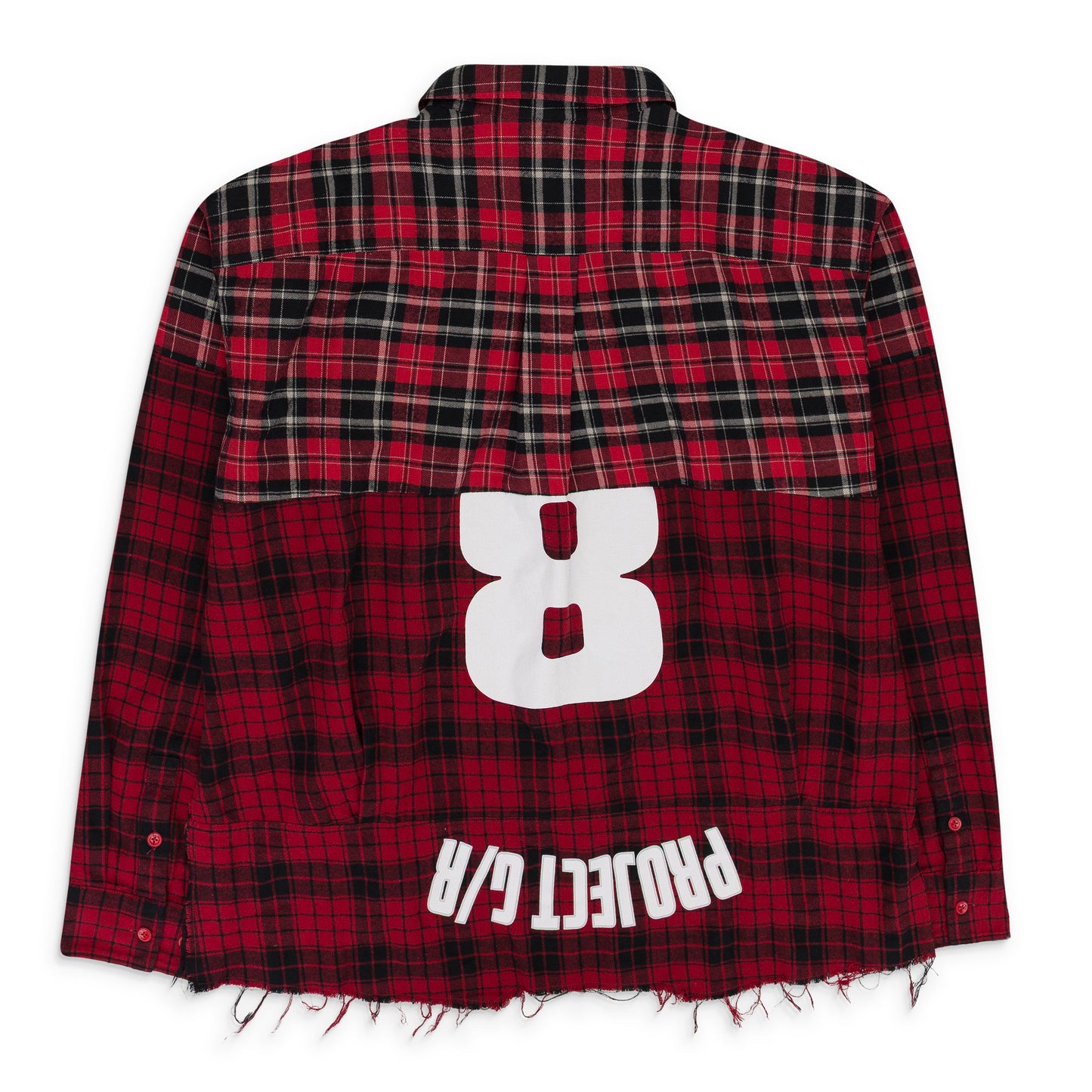 RED UPSIDE-DOWN CHECKED BUTTON-DOWN SHIRT