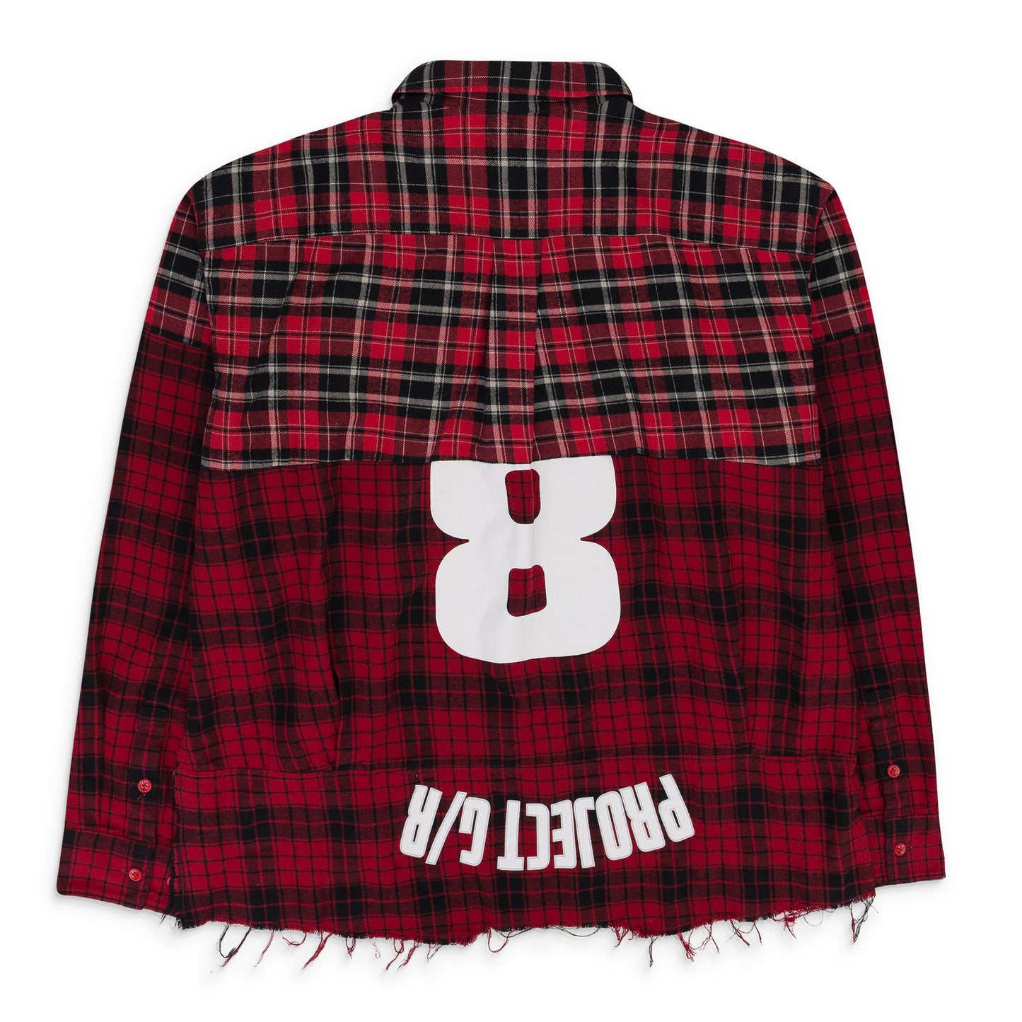 RED UPSIDE-DOWN CHECKED BUTTON-DOWN SHIRT
