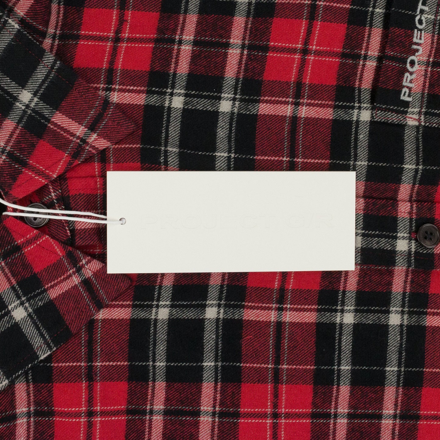 RED UPSIDE-DOWN CHECKED BUTTON-DOWN SHIRT