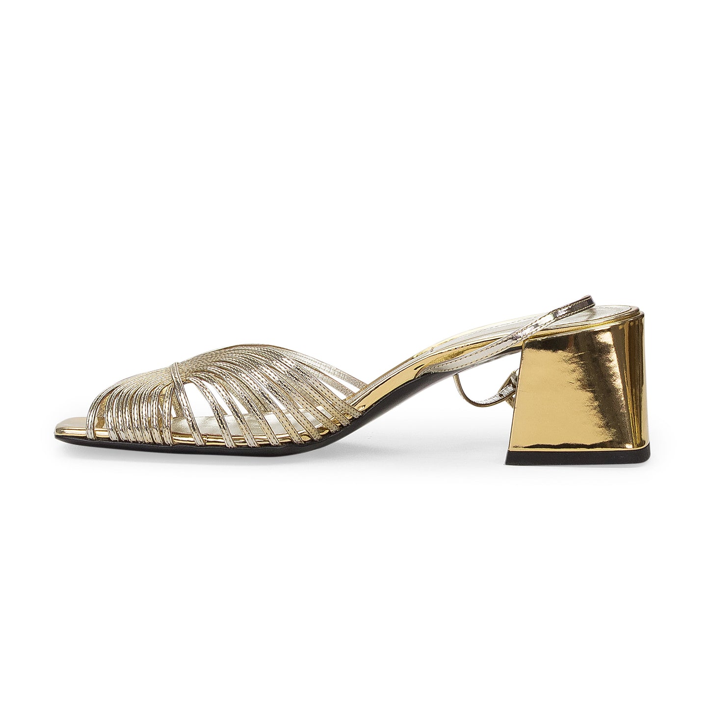 GOLD 70S STRAPPY SANDALS