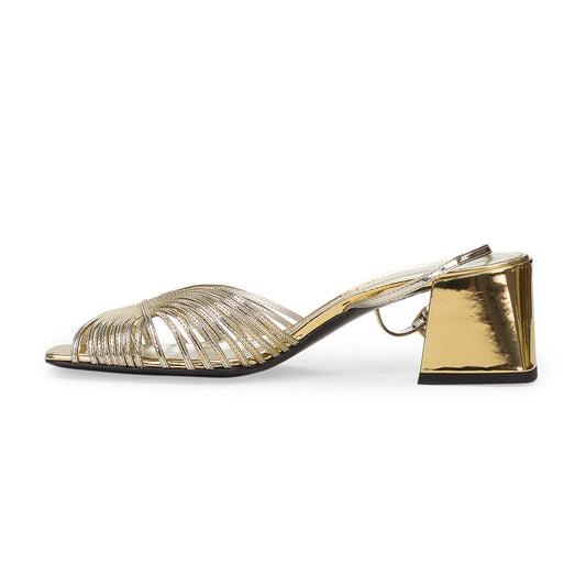 GOLD 70S STRAPPY SANDALS