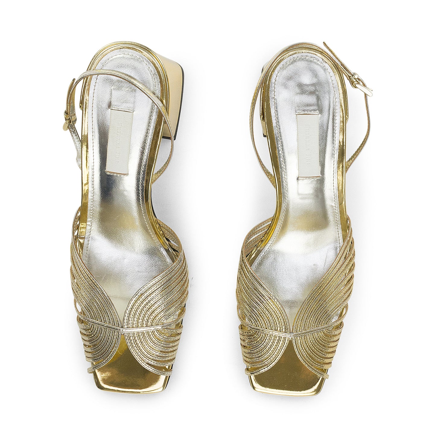 GOLD 70S STRAPPY SANDALS
