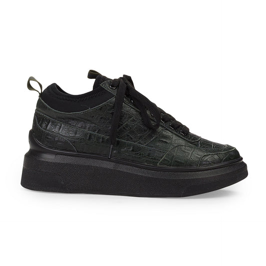 GREEN LACE UP W/ NEOPRENE SNEAKERS