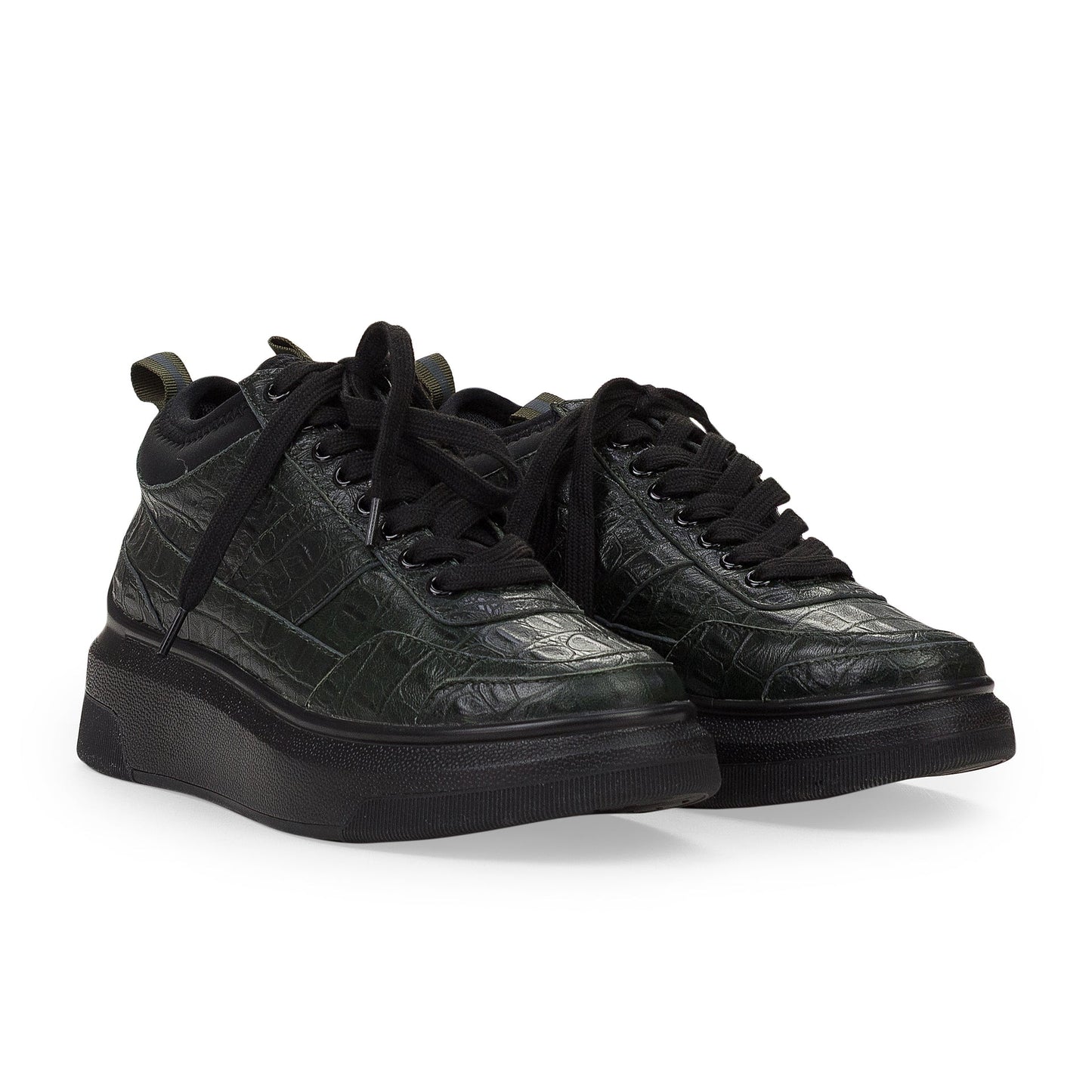 GREEN LACE UP W/ NEOPRENE SNEAKERS