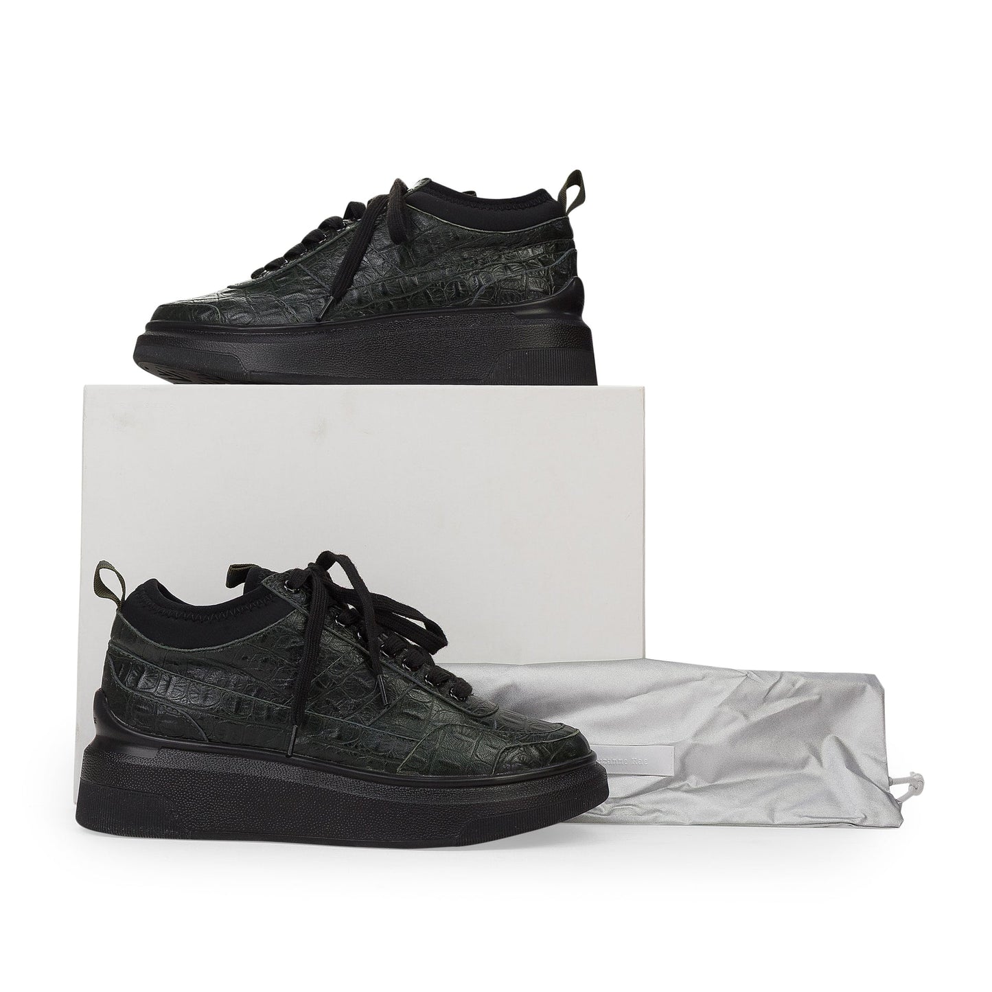 GREEN LACE UP W/ NEOPRENE SNEAKERS