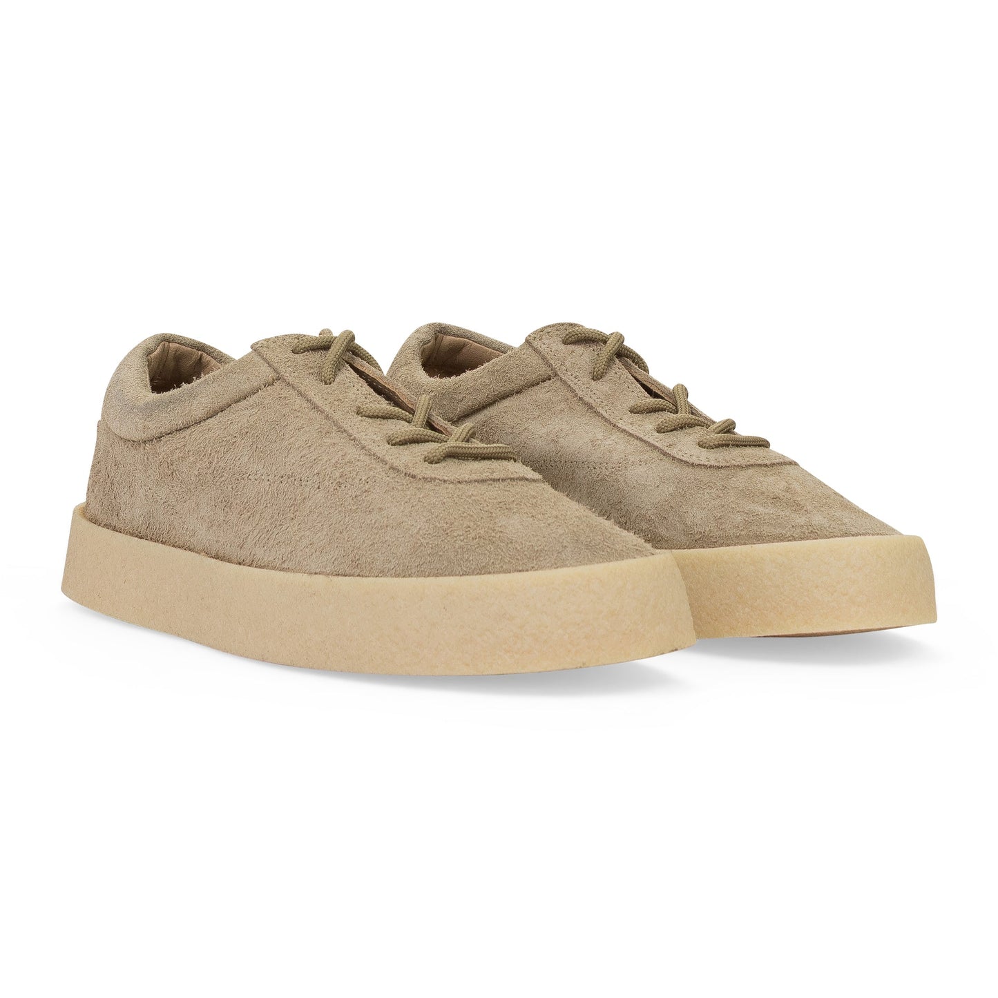 TAUPE THICK SHAGGY SUEDE CREPE SNEAKERS