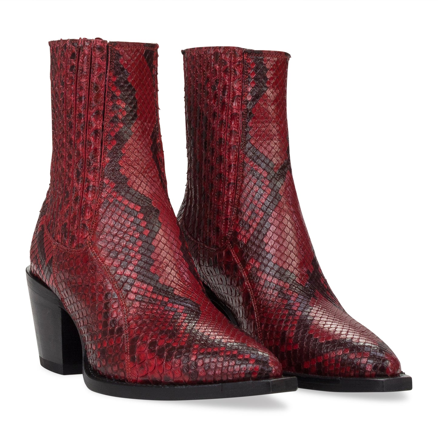 RED MARIA ANKLE BOOTS