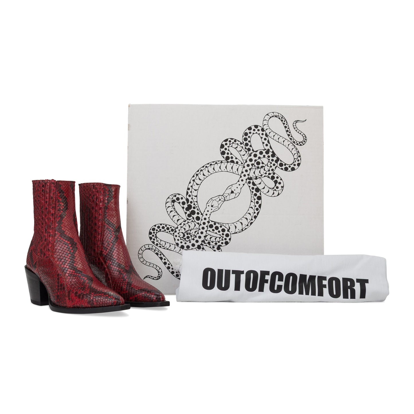 RED MARIA ANKLE BOOTS