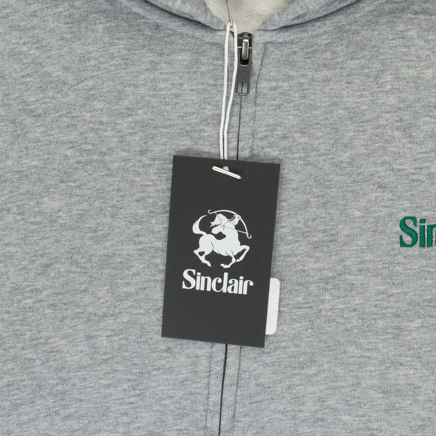 HEATHER GREY ZIP UP ESSENTIAL HOODIE