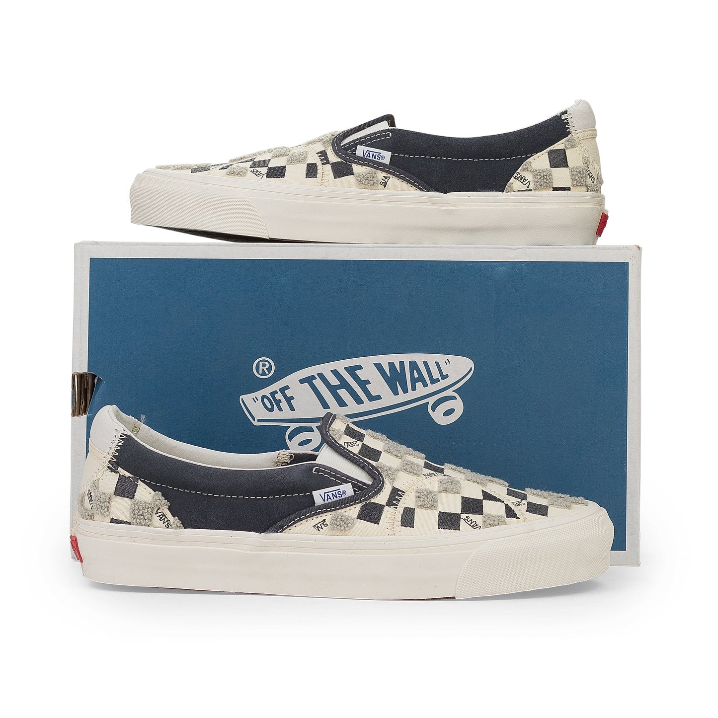 WHITE/NAVY U CLASSIC SLIP-ON BRICOLAGE LX SNEAKERS