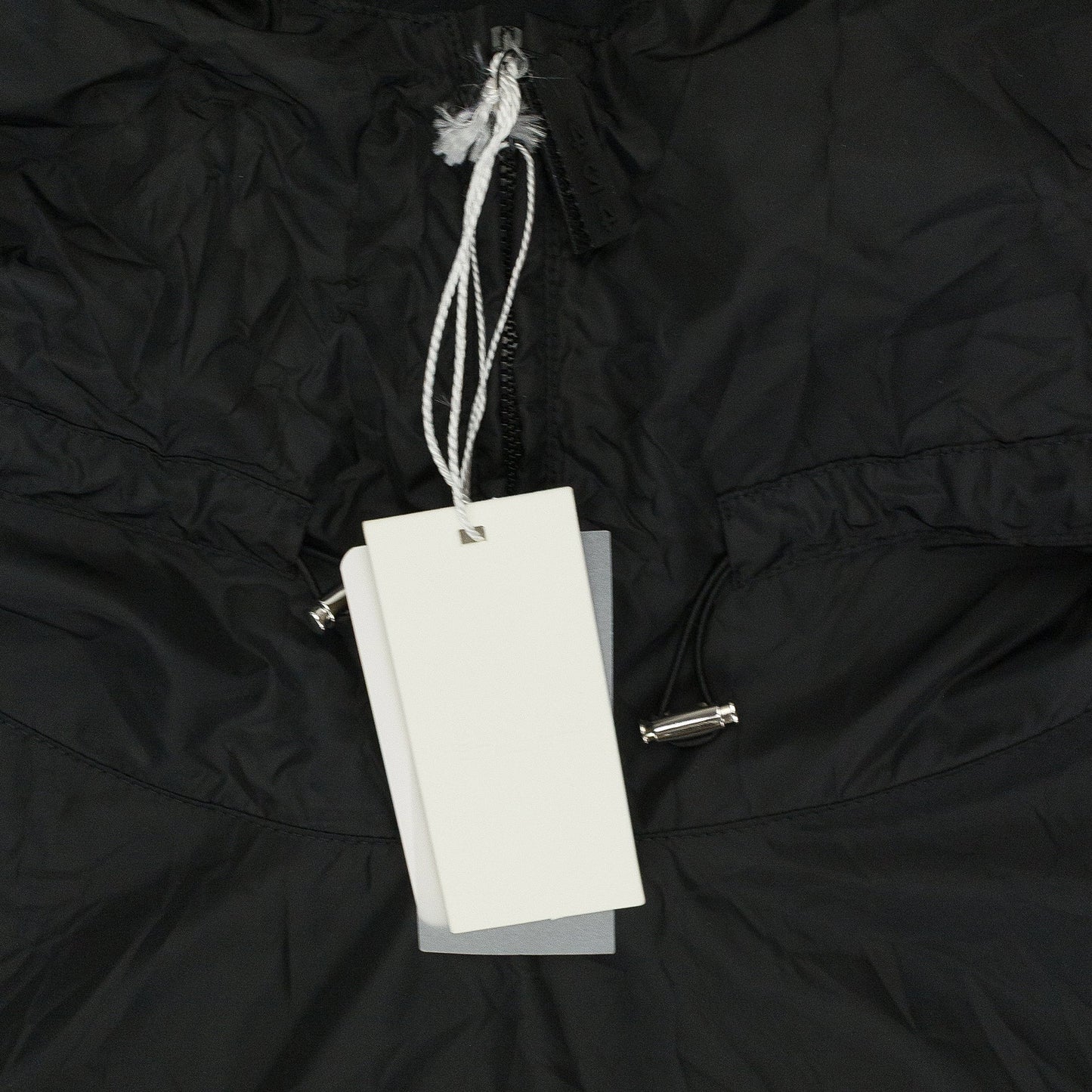 BLACK ANORAK LONG RAINCOAT