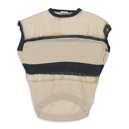 CREAM STRIPED TANK TOP