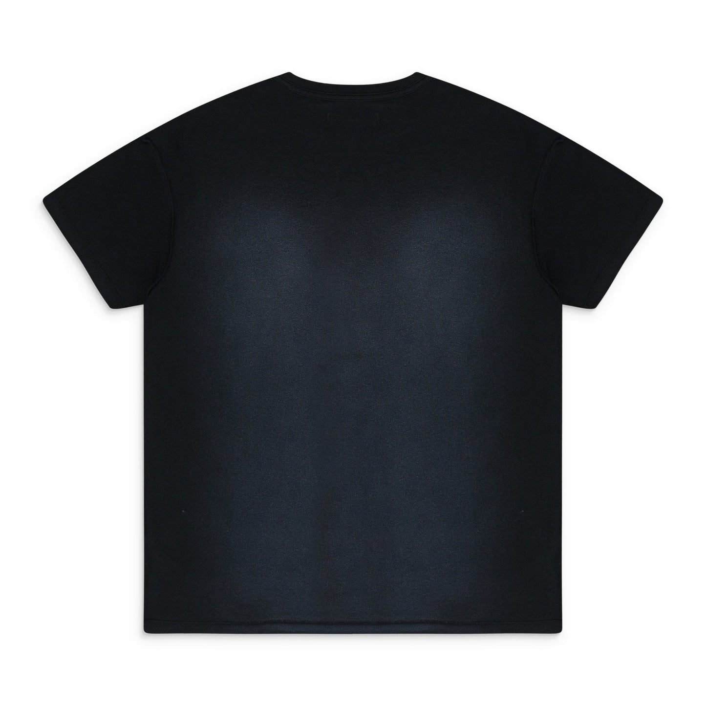BLACK TEXTURED INSIDE OUT TEE T-SHIRT
