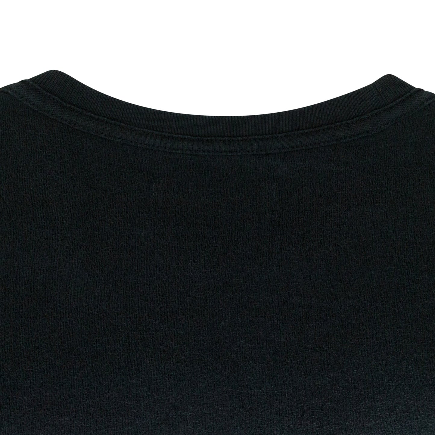 BLACK TEXTURED INSIDE OUT TEE T-SHIRT