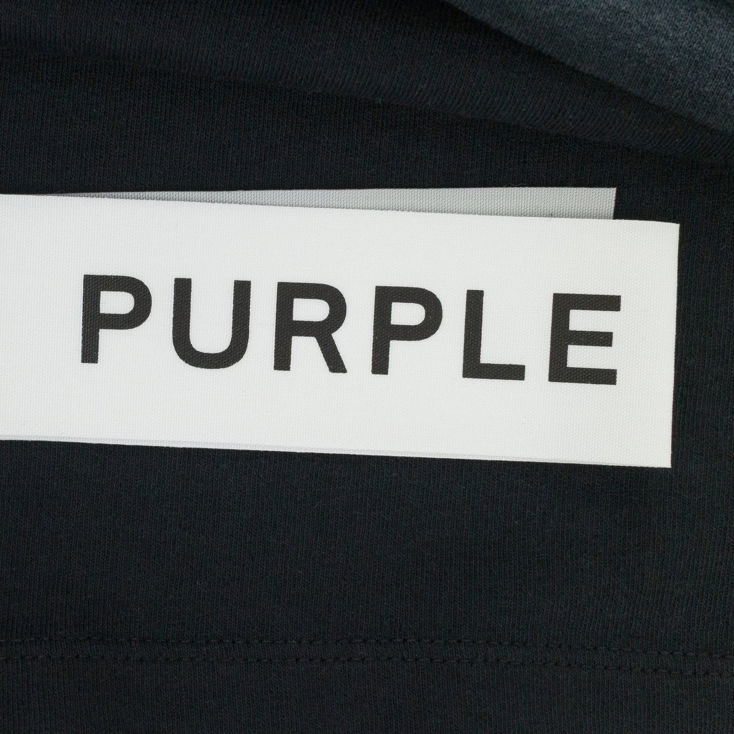 BLACK TEXTURED INSIDE OUT TEE T-SHIRT