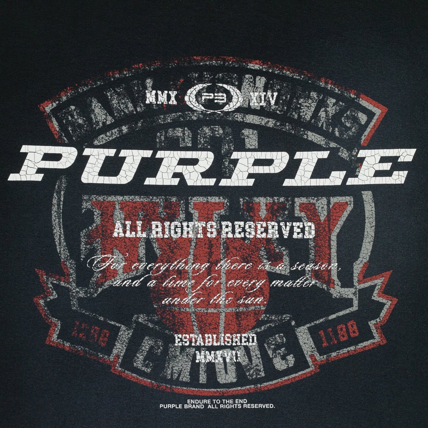 BLACK TEXTURED INSIDE OUT TEE T-SHIRT