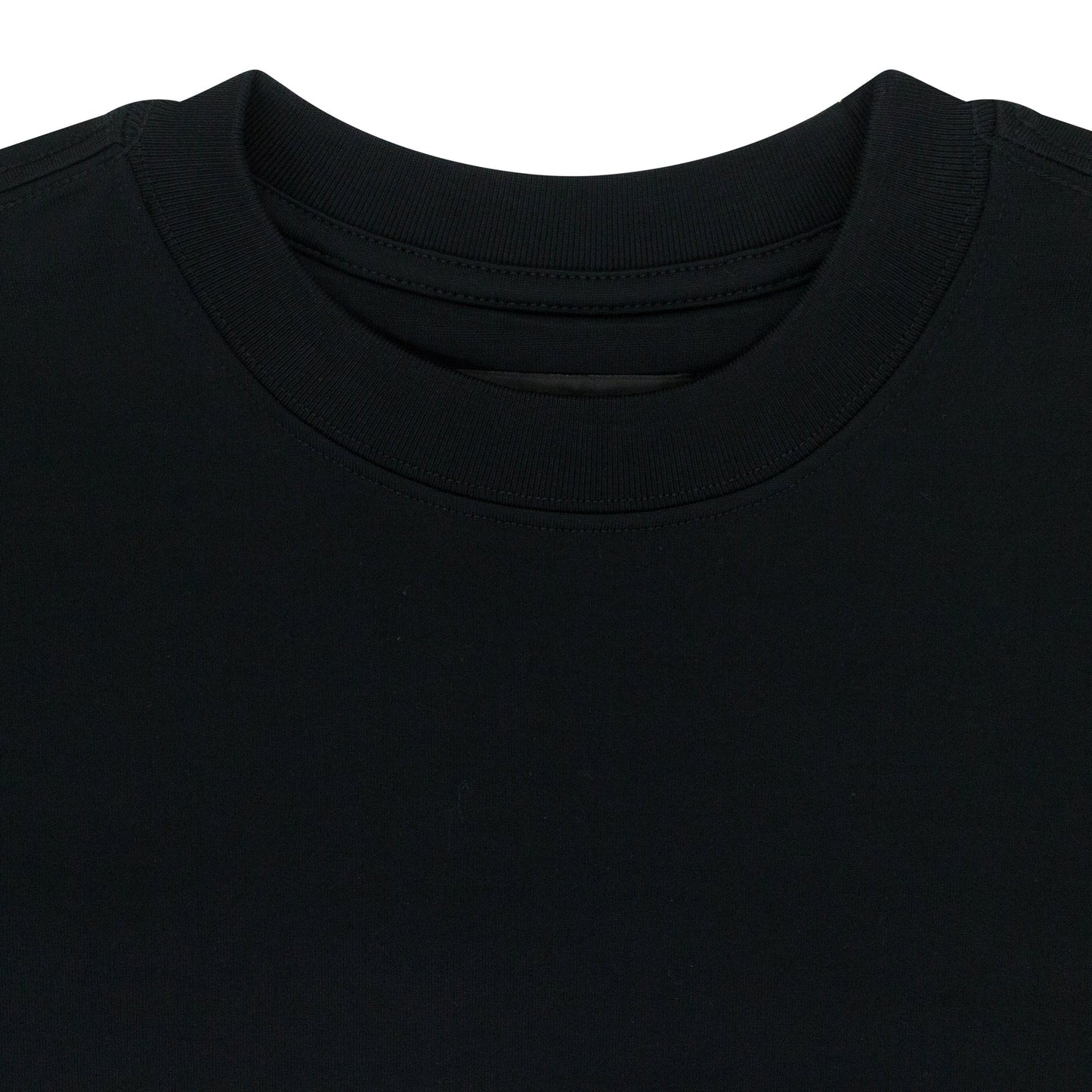 BLACK MERCERIZED JERSEY SS TEE T-SHIRT
