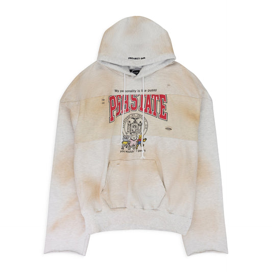 GRAY DIRTY MELANGE REWORKED SPORT HOODIE