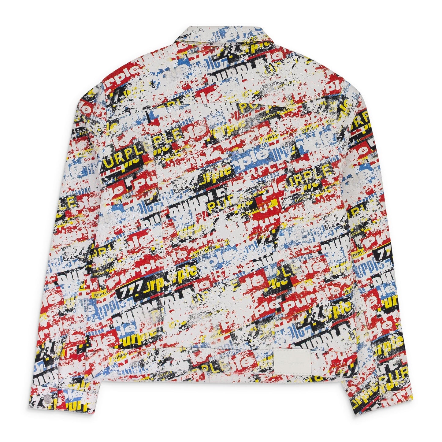 STICKERS TRUCKER AOP DENIM JACKETS