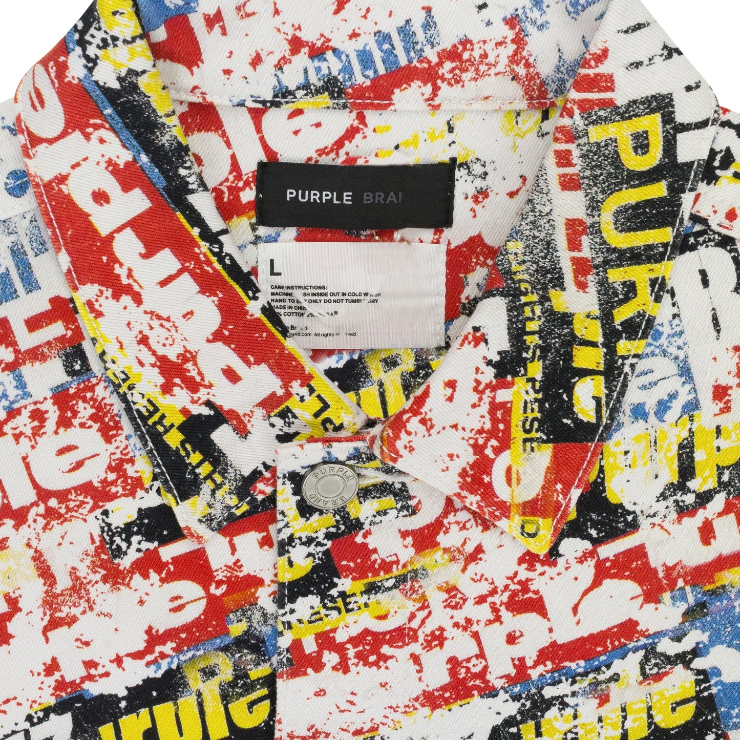 STICKERS TRUCKER AOP DENIM JACKETS