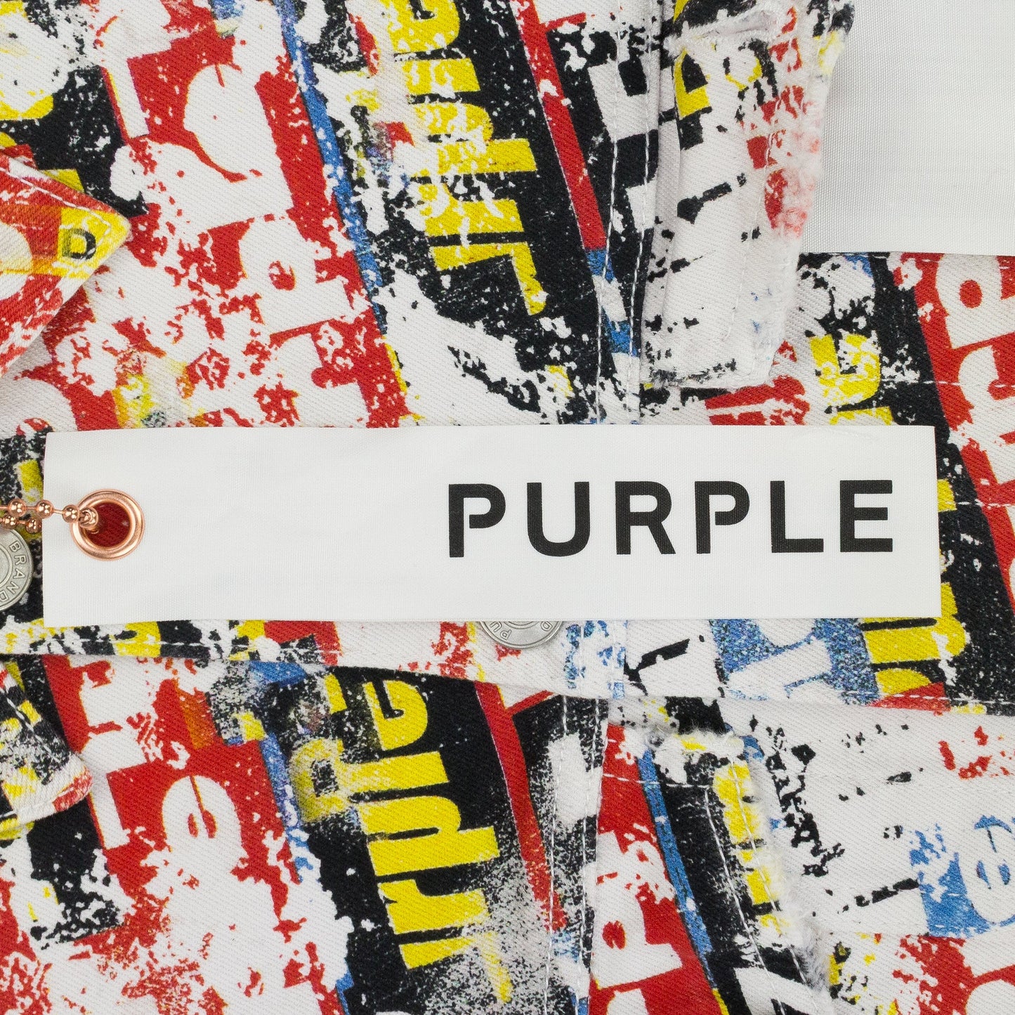 STICKERS TRUCKER AOP DENIM JACKETS