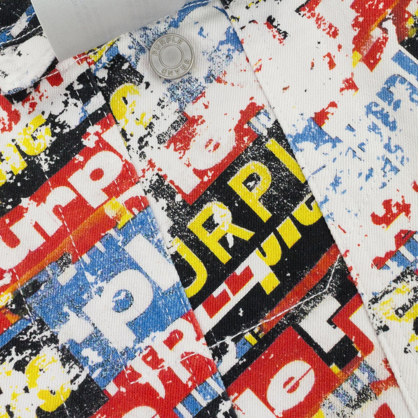 STICKERS TRUCKER AOP DENIM JACKETS