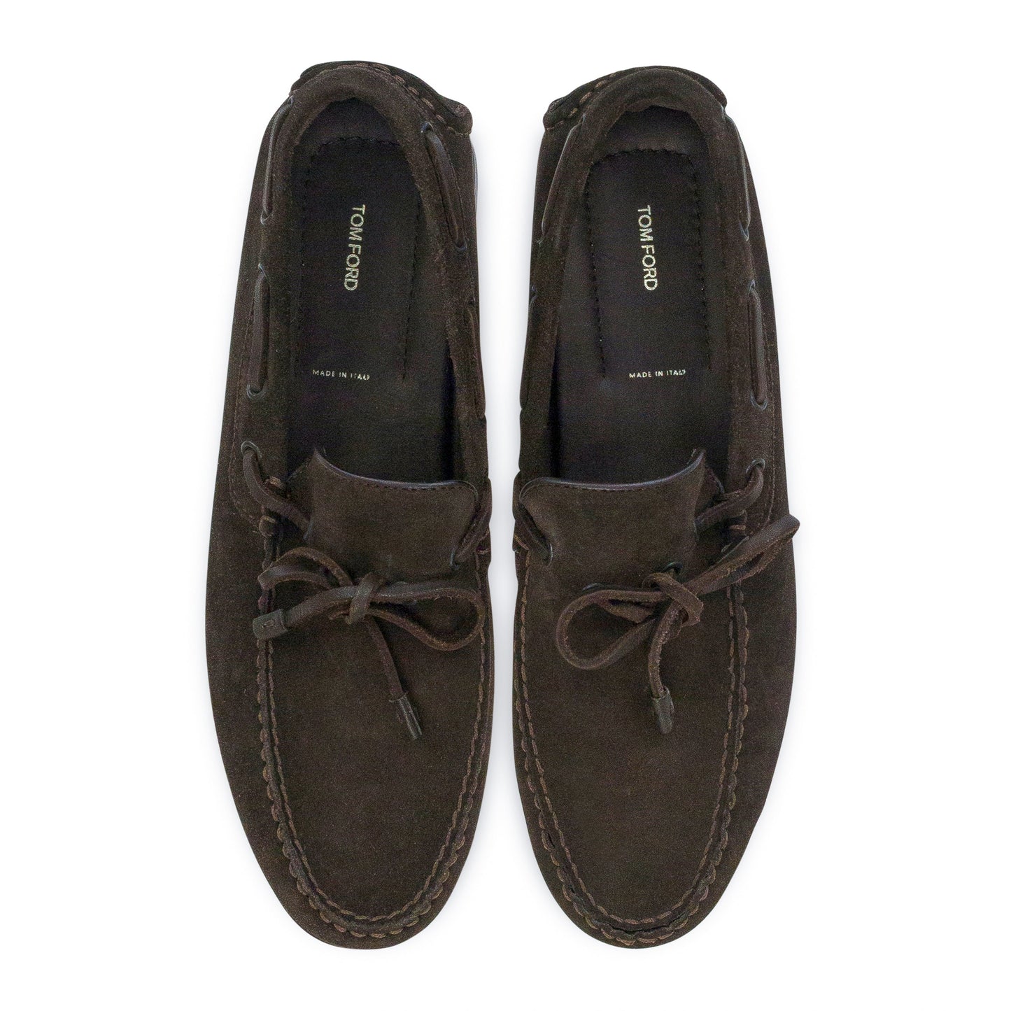 BROWN TIE FRONT LOAFERS