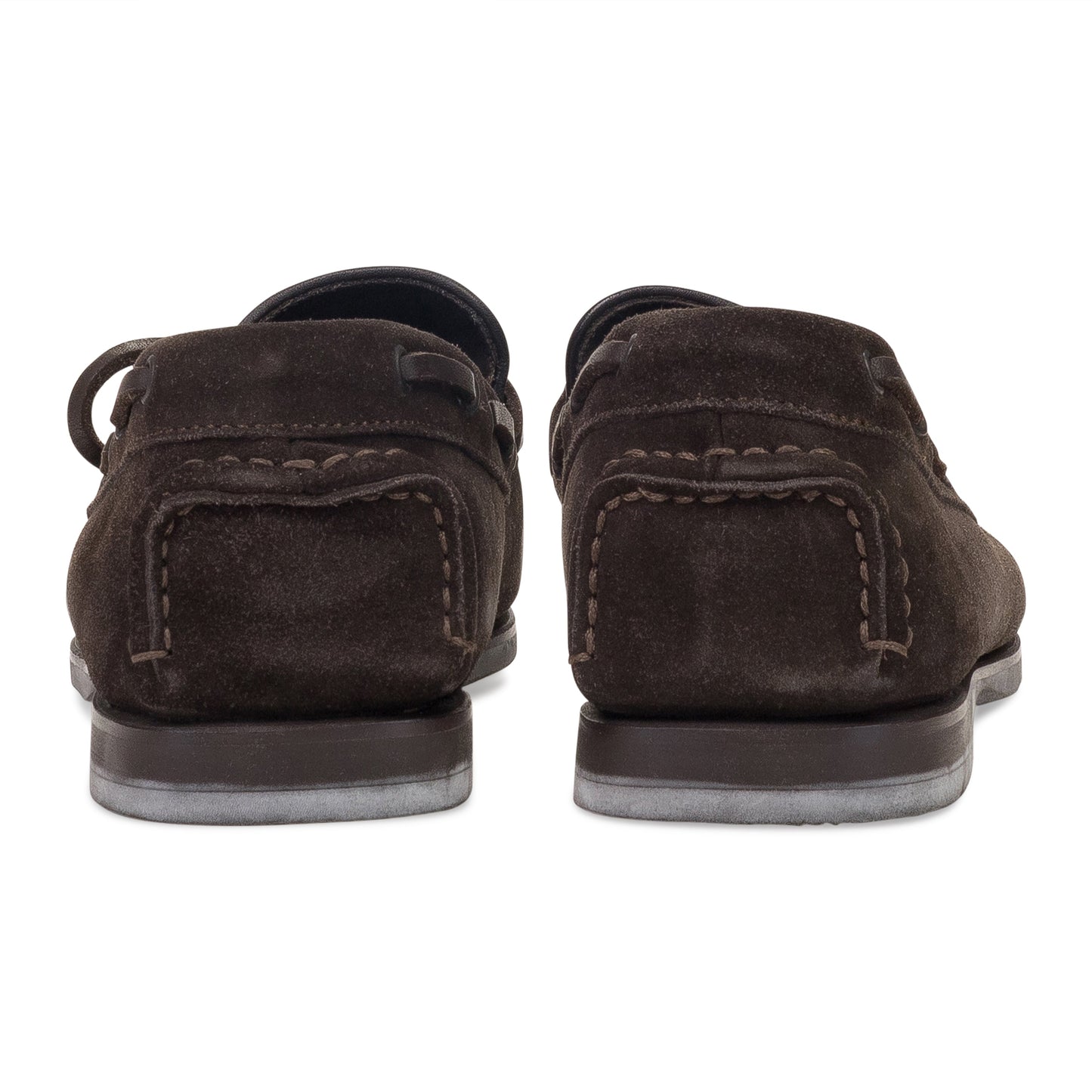 BROWN TIE FRONT LOAFERS