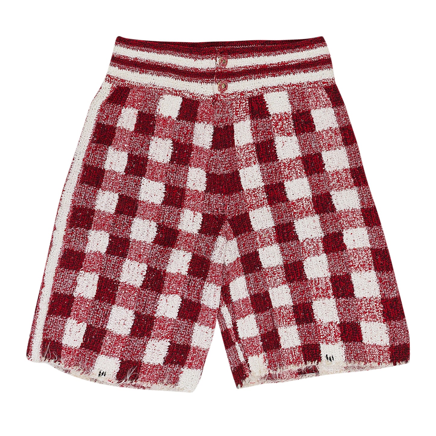 RED/WHITE DEAN HAND CROCHET SHORTS