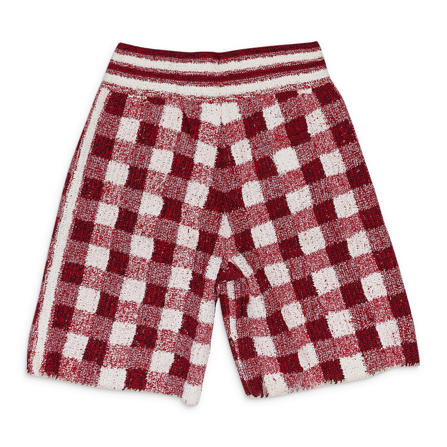 RED/WHITE DEAN HAND CROCHET SHORTS