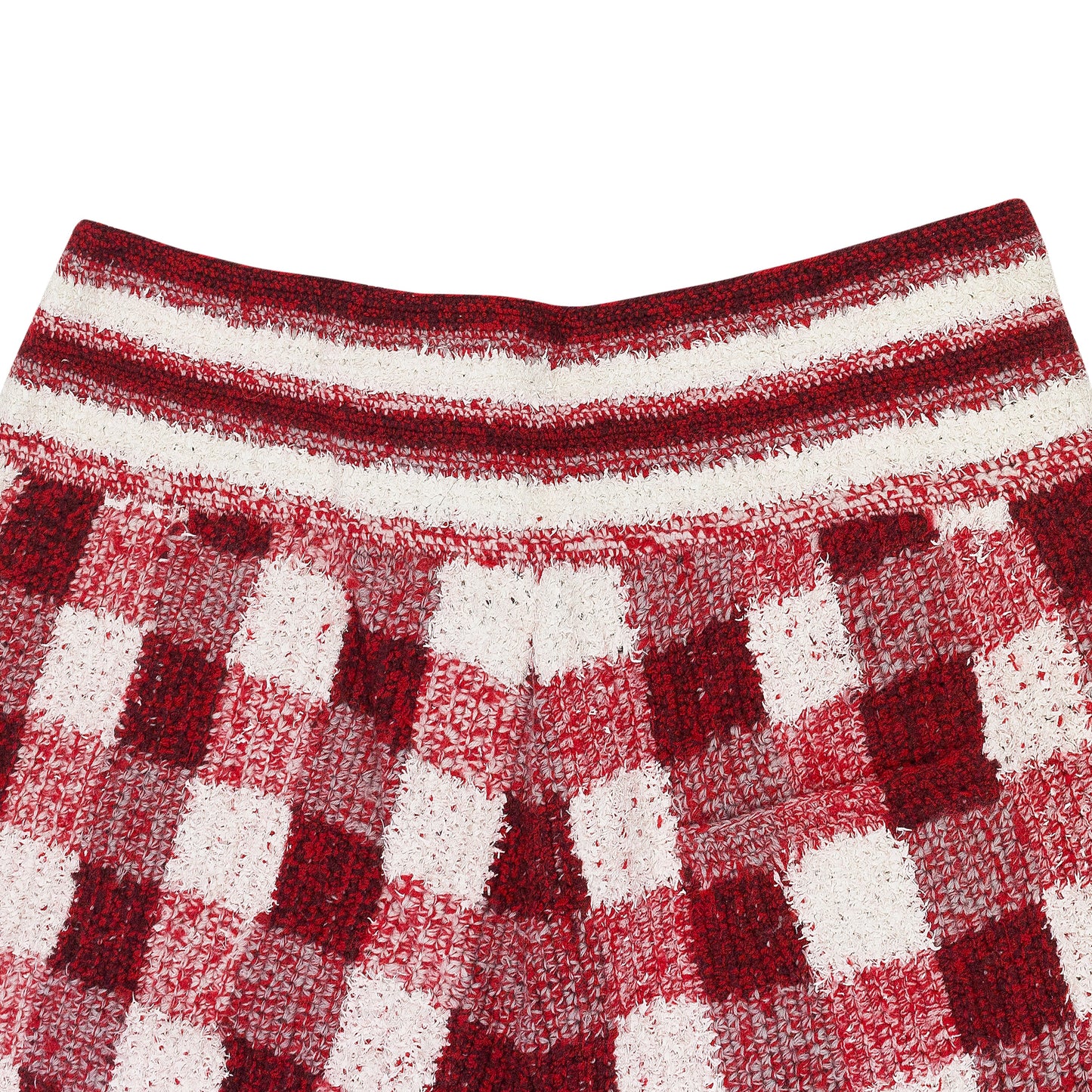 RED/WHITE DEAN HAND CROCHET SHORTS