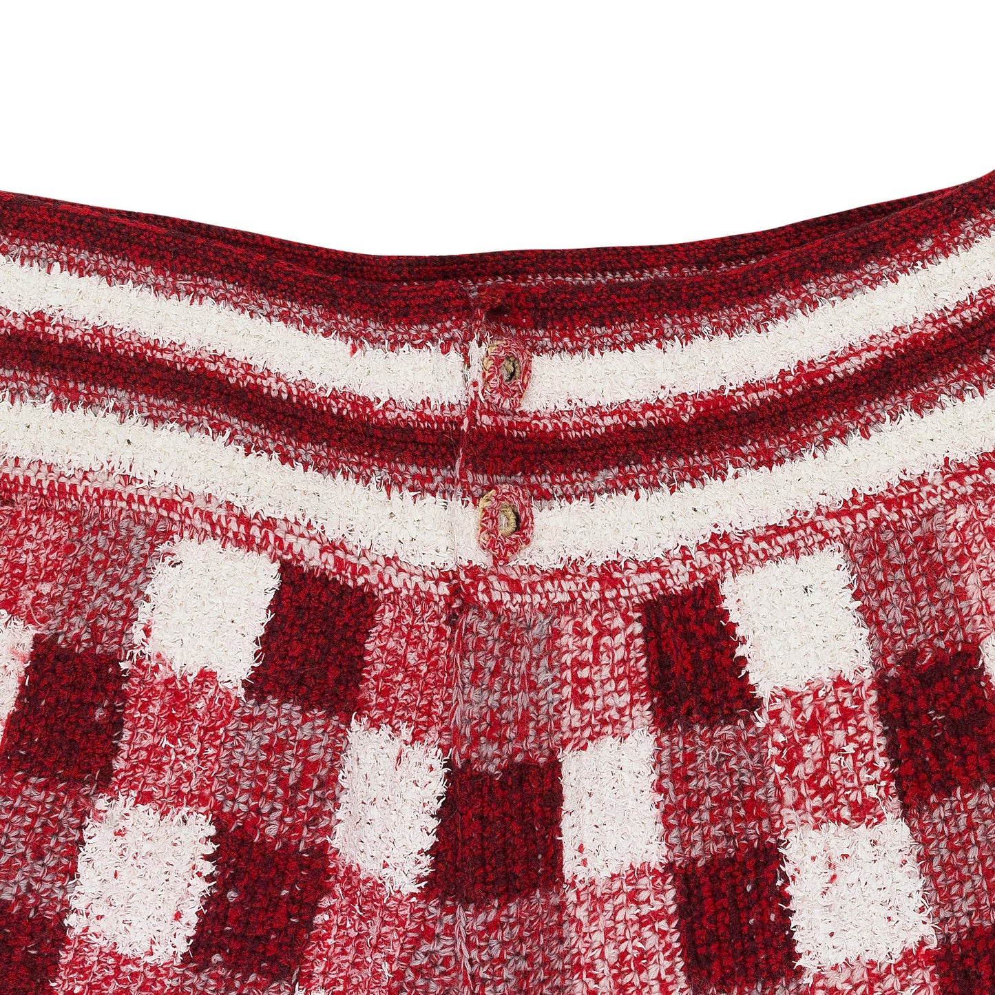 RED/WHITE DEAN HAND CROCHET SHORTS