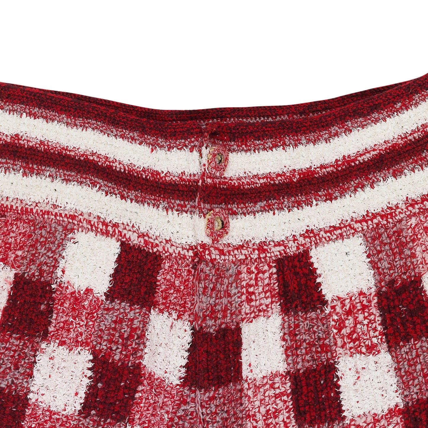 RED/WHITE DEAN HAND CROCHET SHORTS